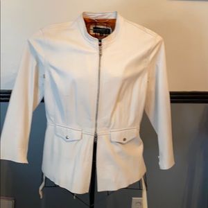 Donald Pliner whit leather jacket